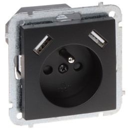 Elektro-Plast SANTRA/4188-19/EPN 16A 230V USB Charging Socket with Schuko Outlet
