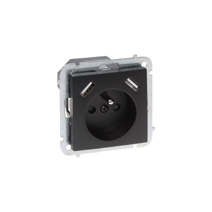 Elektro-Plast SANTRA/4188-19/EPN 16A 230V USB Charging Socket with Schuko Outlet