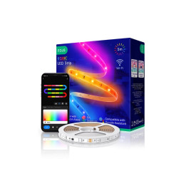 Unser F4 Smart Tuya Wi-Fi RGBIC (Chip-by-Chip steuerbarer) LED-Streifen, 5 Meter