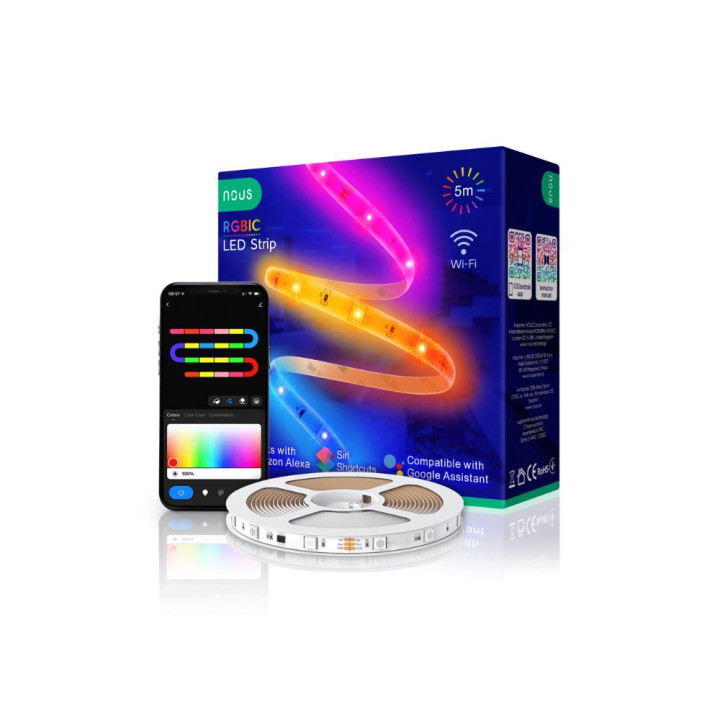Unser F4 Smart Tuya Wi-Fi RGBIC (Chip-by-Chip steuerbarer) LED-Streifen, 5 Meter