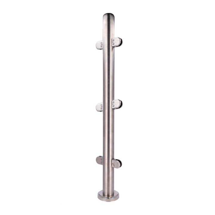 TURBOO TS-HANDRAIL-MIDDLE-HIGH Universal Wall Mount Bracket for Handrails, Steel, Black