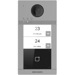 Hikvision DS-KV8213-WME1(C)/Flush 2-przyciskowa metalowa stacja bramowa do willi z PoE, IP65, kamerą 2 MP, noktowizorem w podcze