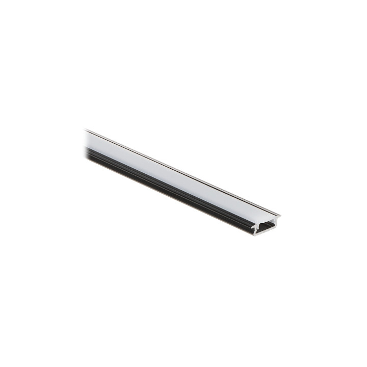 LED Strip Profile with Cover PR-LED/RB/2M 2m Recessed Black