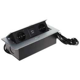 FPS-2S2U/CABLE Power Strip with 2 AC Outlets and 2 USB Ports (USB-A + USB-C) – Desk Power Hub