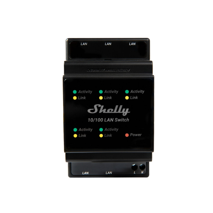 Shelly LAN Switch, ein DIN-montierbarer Ethernet-Switch