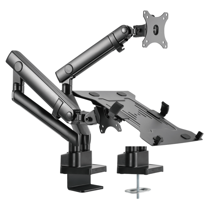 NACIONAL TVM-1327DESK-FLEX-PCDUAL Dual Monitor Desk Mount, Full Motion, 8 kg Capacity