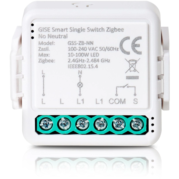 GISE Smart GSS-ZB-NN – одиночный релейный модуль Zigbee без N