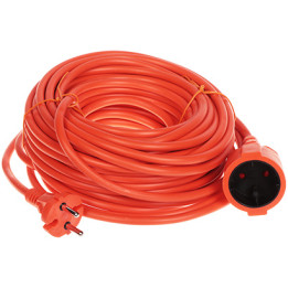 Extension Cord PS-2X1.5-20M/ORANGE 20m 2 Outlets 1.5mm² Orange