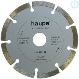 Haupa 230691 Diamond Dry Cutting Disc 125 x 22.2 mm (Laser-Welded)