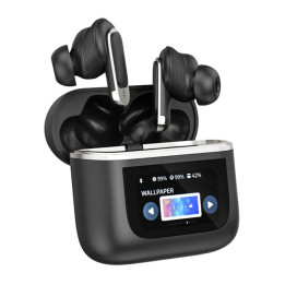BlitzWolf BW-FYE16 TWS-Ohrhörer mit ANC, LED-Touchscreen-Gehäuse, IPX5 (Schwarz)