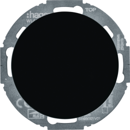 Hager WL4011BG Universal Rotary Dimmer (R,L,C,LED) - Black Glass