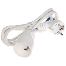 PS-3X1.0-1.5M/W 3-Outlet Power Strip with Grounding 1.5m Cable 16A 230V