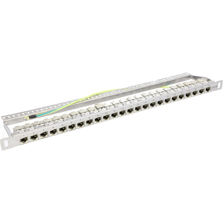 Pannello patch VidiLine R19-PP24-KAT6A 19" Cat. Keystone in metallo a 24 porte 6A 0,5U
