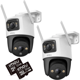 IMOU Cruiser Dual 10MP (5MP + 5MP) IP camera set of 2 with 32GB memory cards