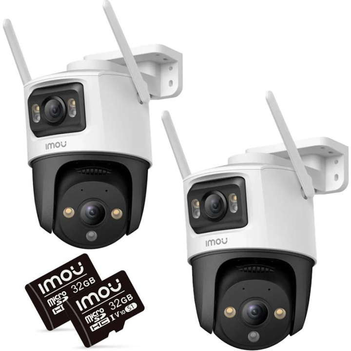 IMOU Cruiser Dual 10MP (5MP + 5MP) IP camera set of 2 with 32GB memory cards