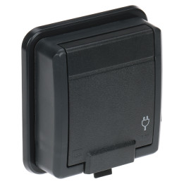 Elektro-Plast AQUANT-5041-77/S/EPN 1-Gang Outdoor Socket IP55 16A 230V Schuko Type F