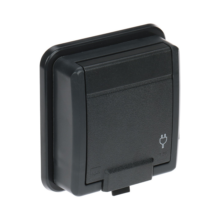 Elektro-Plast AQUANT-5041-77/S/EPN 1-Gang Outdoor Socket IP55 16A 230V Schuko Type F