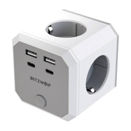 Блок питания BlitzWolf BW-EC2 8-в-1 (4xAC / 2x USB-A / 2x USB-C)