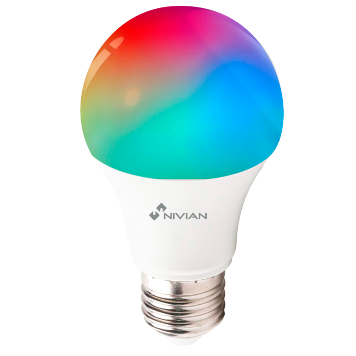 NIVIAN RETAIL NVS-BULB-RGBW-9E27-W Smart RGBW LED Bulb E27 9W
