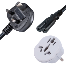 MARCA BLANCA AC-UK-C7 Power Cable, UK Plug to C7, 1.8m