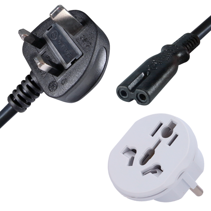 MARCA BLANCA AC-UK-C7 Stromkabel, UK-Stecker auf C7, 1,8 m