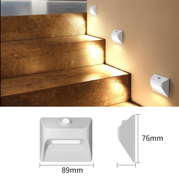Immax STEP LIGHT wireless staircase light, PIR sensor, white mat