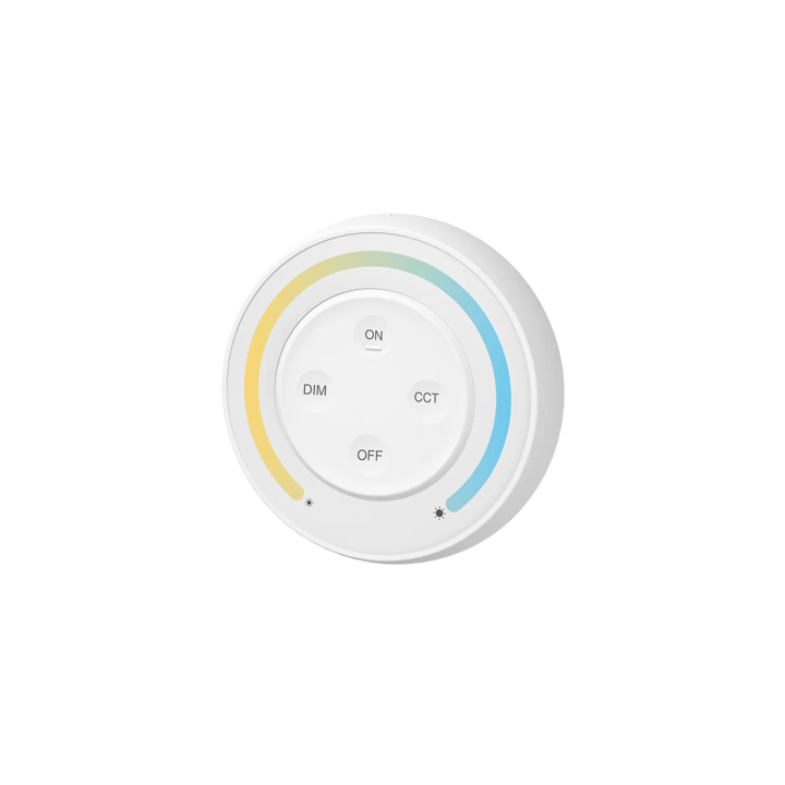 Wall mounted controller CCT Round 1-zone 2xAAA White S1-W