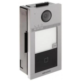 Hikvision DS-KV8113-WME1(C)/Podtynkowa, 1-przyciskowa metalowa stacja domofonowa do willi z PoE i kamerą 2 MP