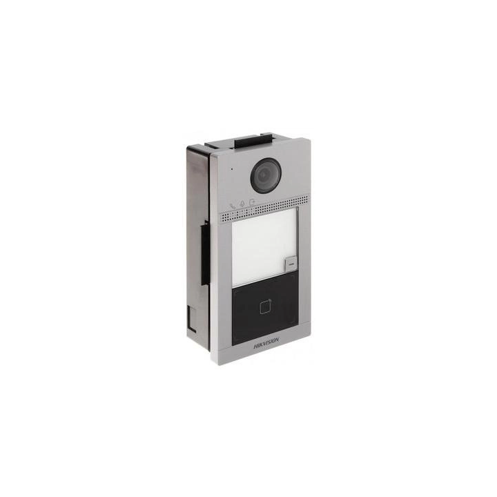 Hikvision DS-KV8113-WME1(C)/Podtynkowa, 1-przyciskowa metalowa stacja domofonowa do willi z PoE i kamerą 2 MP