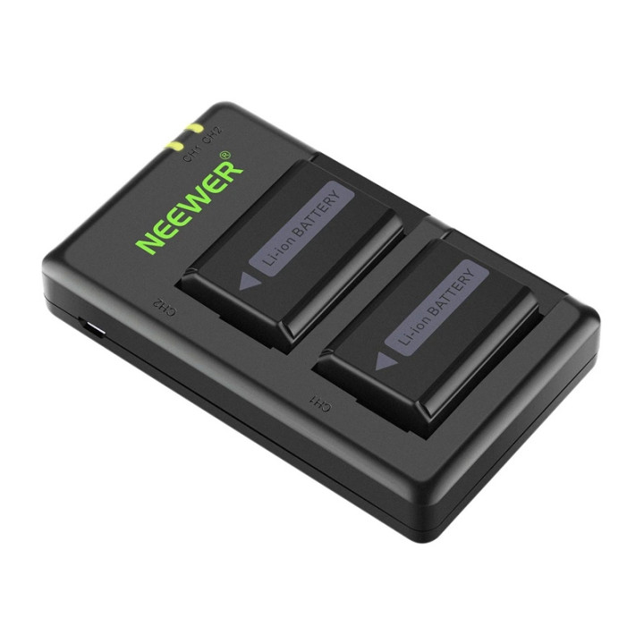 Neewer NP-FW50 Akku- und Ladegerät-Set (2x 1100 mAh) für Sony