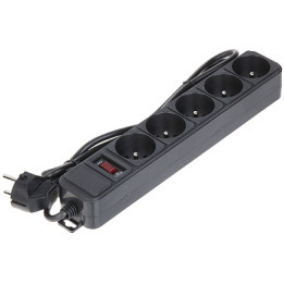 AKYGA AK-SP-05A 5-Way Power Strip with Surge Protection, 16A 230V, Schuko Outlets
