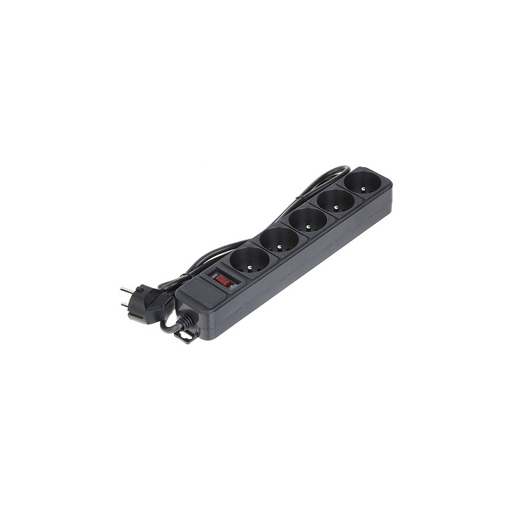 AKYGA AK-SP-05A 5-Way Power Strip with Surge Protection, 16A 230V, Schuko Outlets