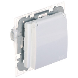 Elektro-Plast SANTRA/4136-10/EPN 1-Gang Outdoor Wall Socket 16A 230V IP44 Schuko