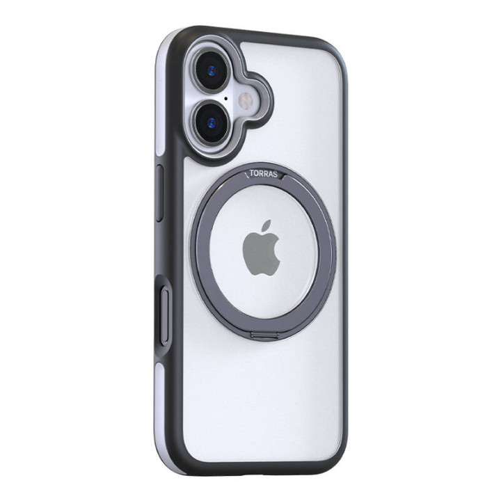 Funda Torras Ostand R Fusion para iPhone 16 (Negro)
