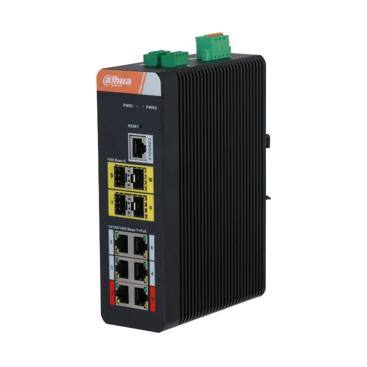 PRAMONINIS SWITCH'AS IS4410-6GT-120 6 PRIEVADŲ + 4X SFP DAHUA