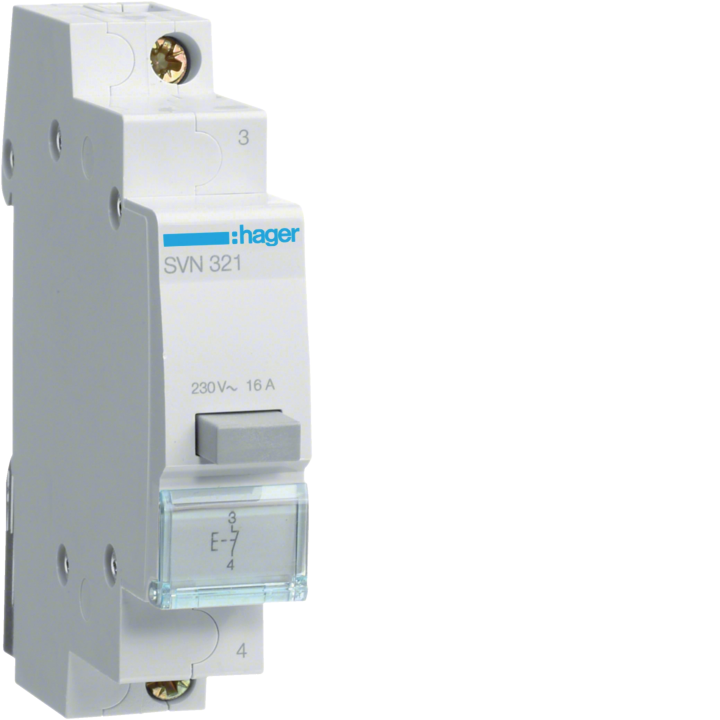 Hager SVN321 Impulse 1NC Pushbutton, 230V AC