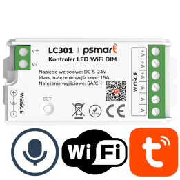 PSMART Контроллер Ściemniacz LED DIM 5-24В 15А Seria PX WiFi TUYA