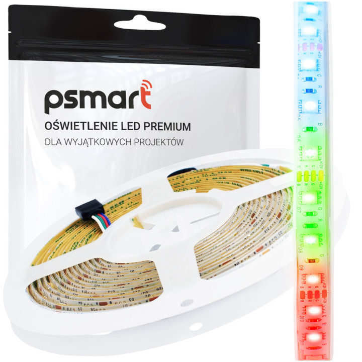 Psmart LED-Streifen 12V RGB 5050 IP65 60LED/m 5m