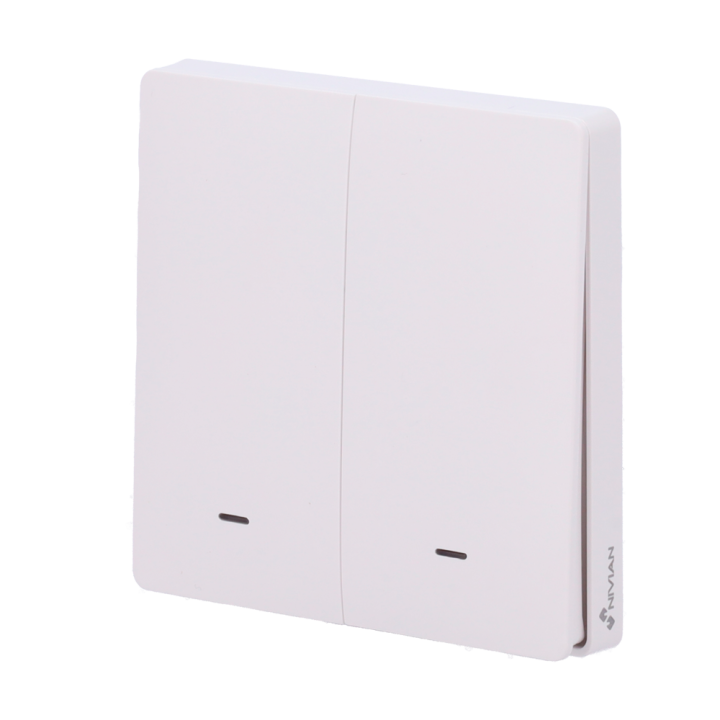 NIVIAN RETAIL NVS-WALLSWITCH-201EASY-WR Умный Wi-Fi настенный выключатель, белый, сенсорное управление, совместим с Smarteg Smar