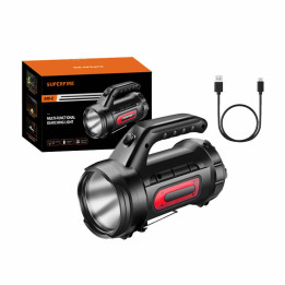 Superfire M9-E Searchlight - 900 lm, 473 m Range, 6000 mAh Battery, Powerbank