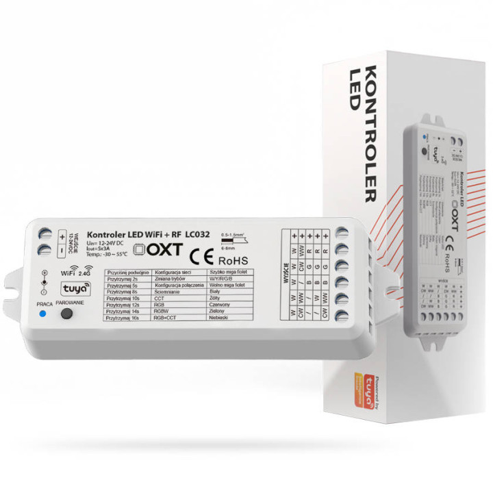 OXT LED Controller WiFi + RF RGBW+CCT SD TUYA