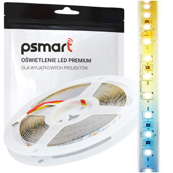 Psmart LED-Streifen 12V CCT 2835 IP20 120LED/m 5m
