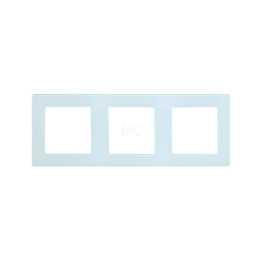 SmartWise white glass triple frame for S1W smart socket