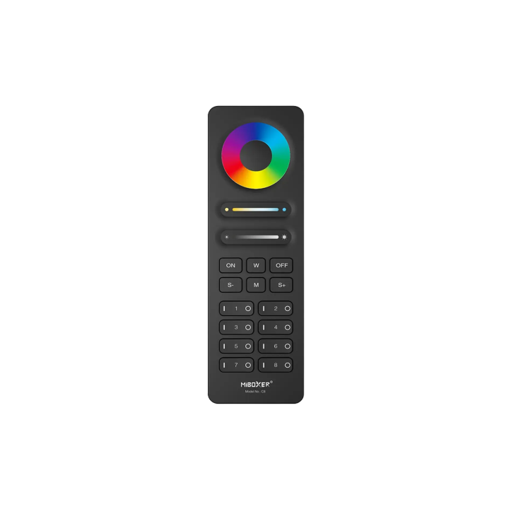 8-Zone RGB+CCT Remote Black C8B