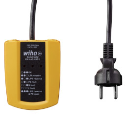 WIHA WH-SOCKET-TEST/45220 Тестер розеток, Schuko, проверка напряжения и проводки
