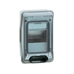 Armoire Plexo3 4 modules montage en saillie IP65 IK09 avec borniers PE+N