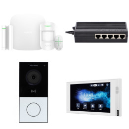 Integracja Akuvox E12W + S562W + Ajax StarterKit Podstawowy biały