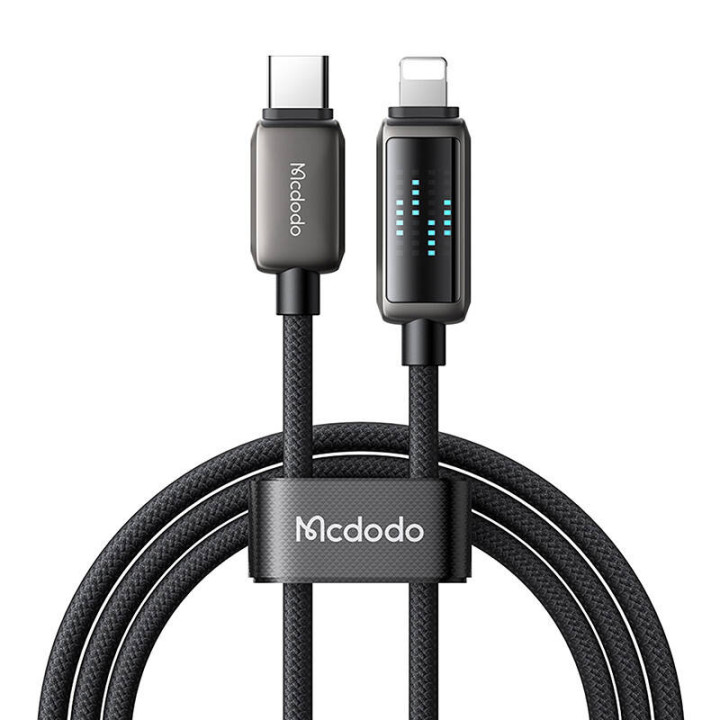 Mcdodo CA-2630 Cable USB-C a Lightning, 36W, Pantalla LED, 1,2m