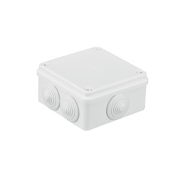 Boîtier S-BOX montage en saillie IP65 100x100x50mm avec presse-étoupes blanc