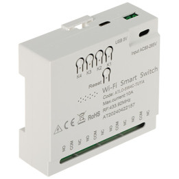 ATLO ATLO-SW4C-TUYA Smart Wi-Fi Wall Switch 4-Gang, Tuya Smart Life App, Voice Control Compatible
